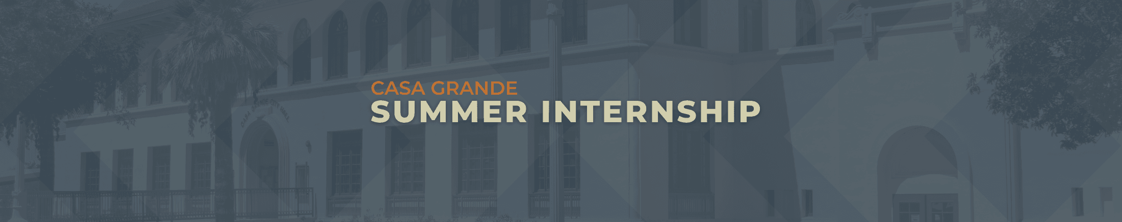 Summer Internship Home Page Banner