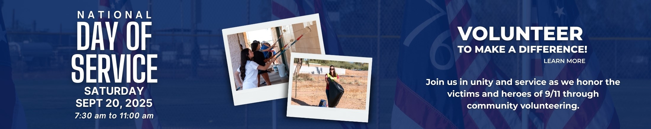 National Day of Service Sept 20 - Volunteer to make a difference