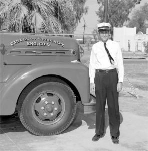 1950 Fire Truck and Chief